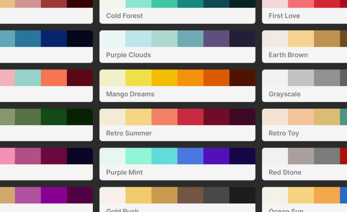 NEW: Switch color palettes with one click