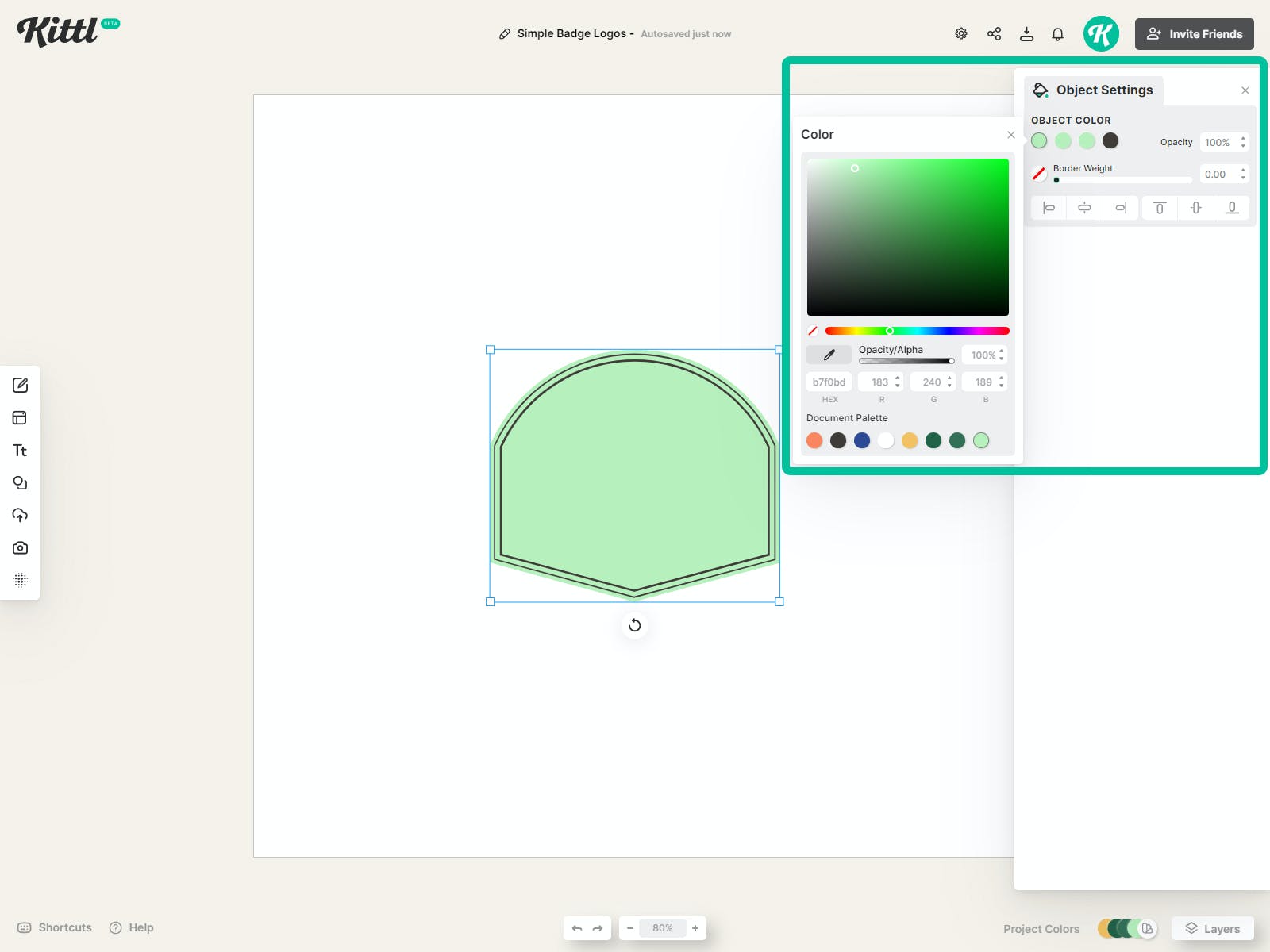 Choose the Colors for the Pentagram Badge