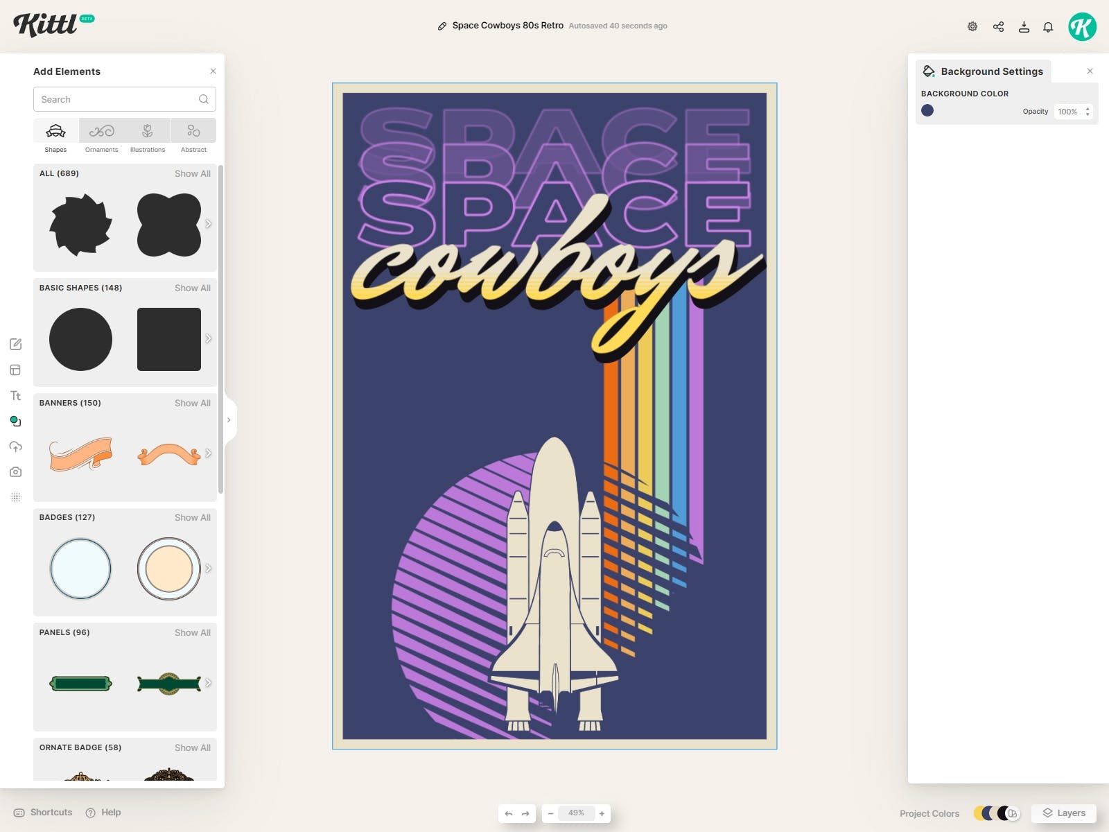 Insert a Rainbow Color Effect for your ’80s Retro Poster Design