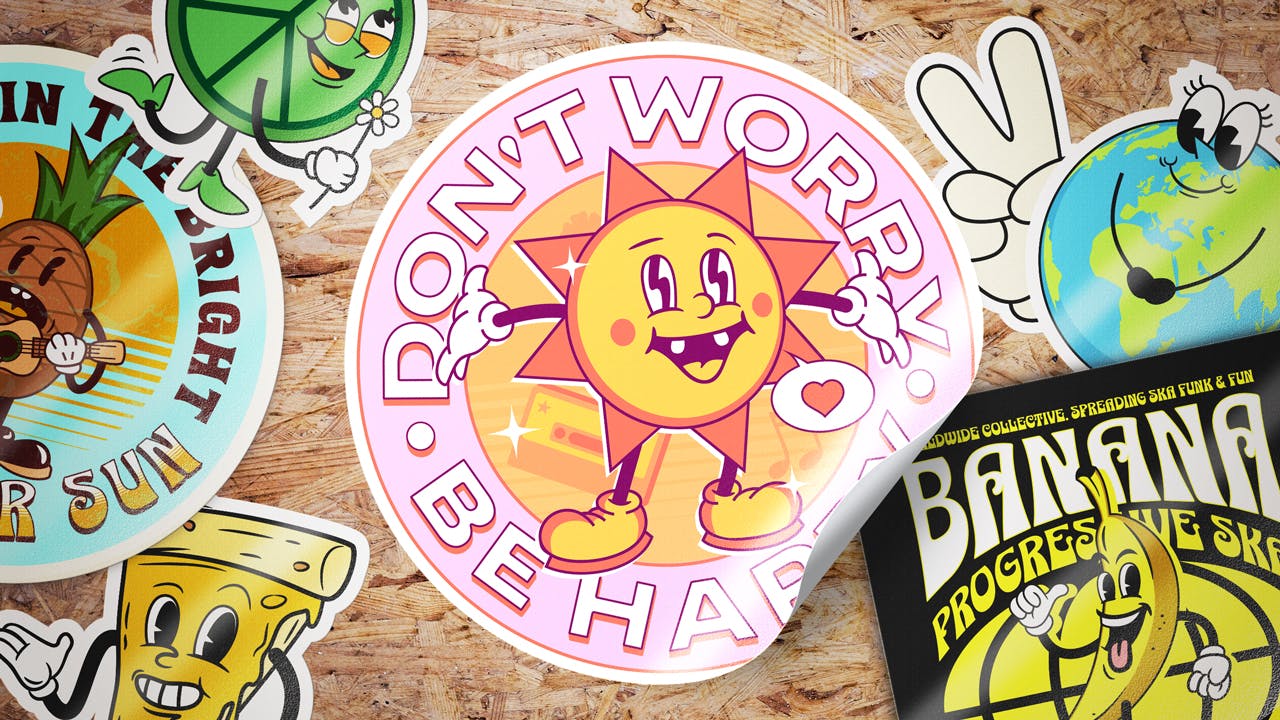 Create 90s Retro Cartoon Stickers