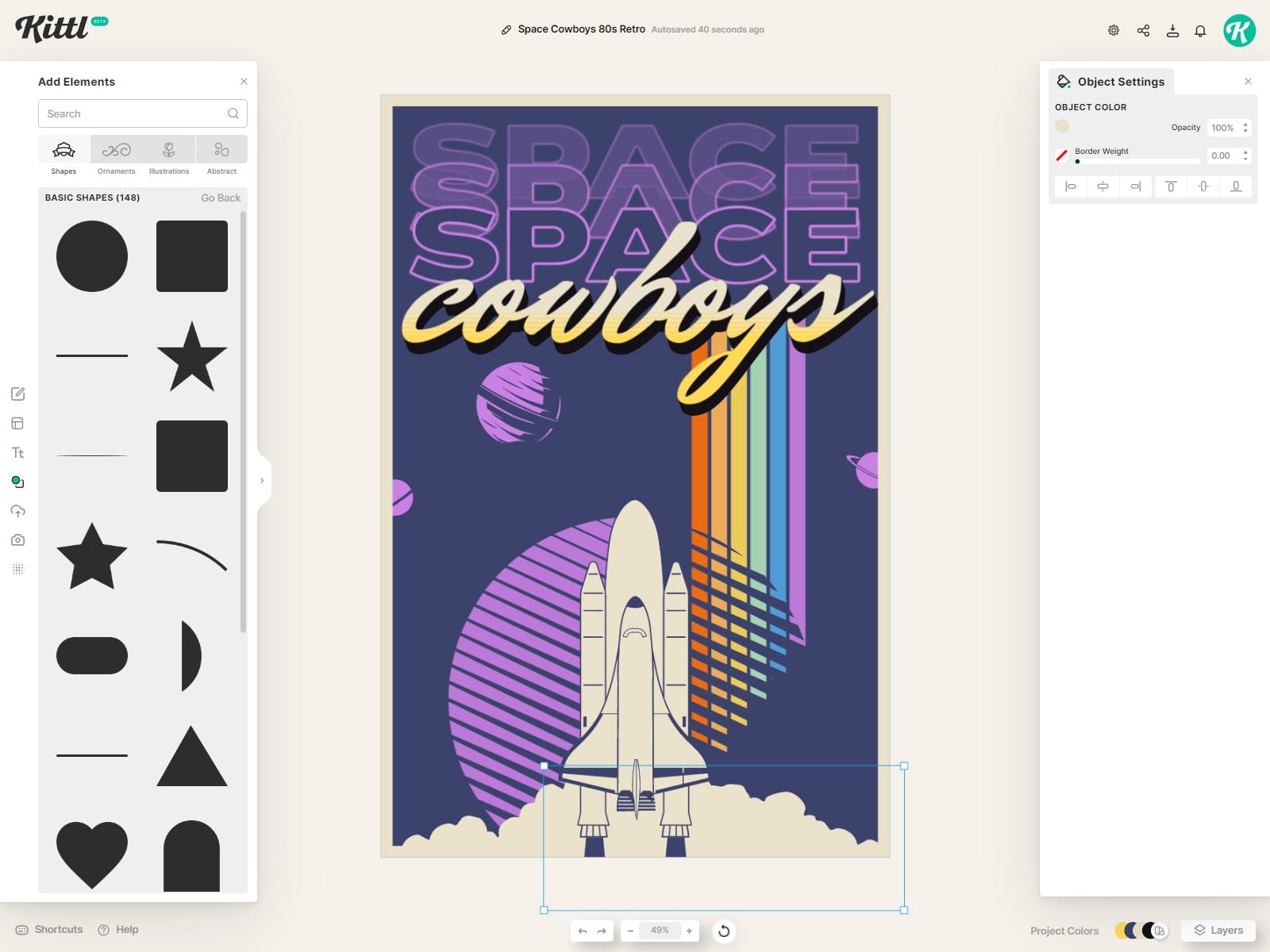 Add a Smoke Effect and Planets for your ’80s Retro Poster Design